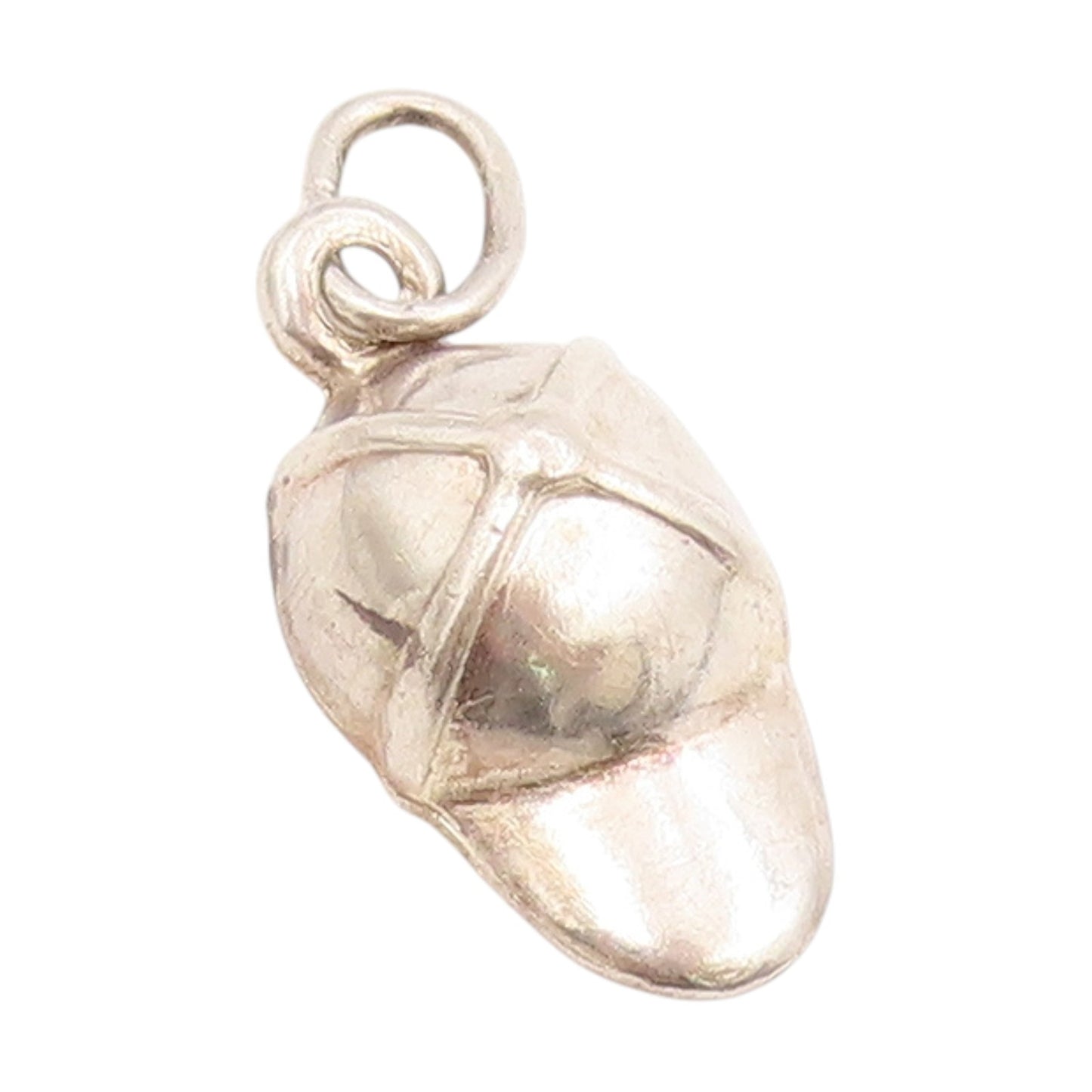 925 Sterling Silver Vintage Pendant 3D Classic Baseball Hat Cap Charm  PT25650