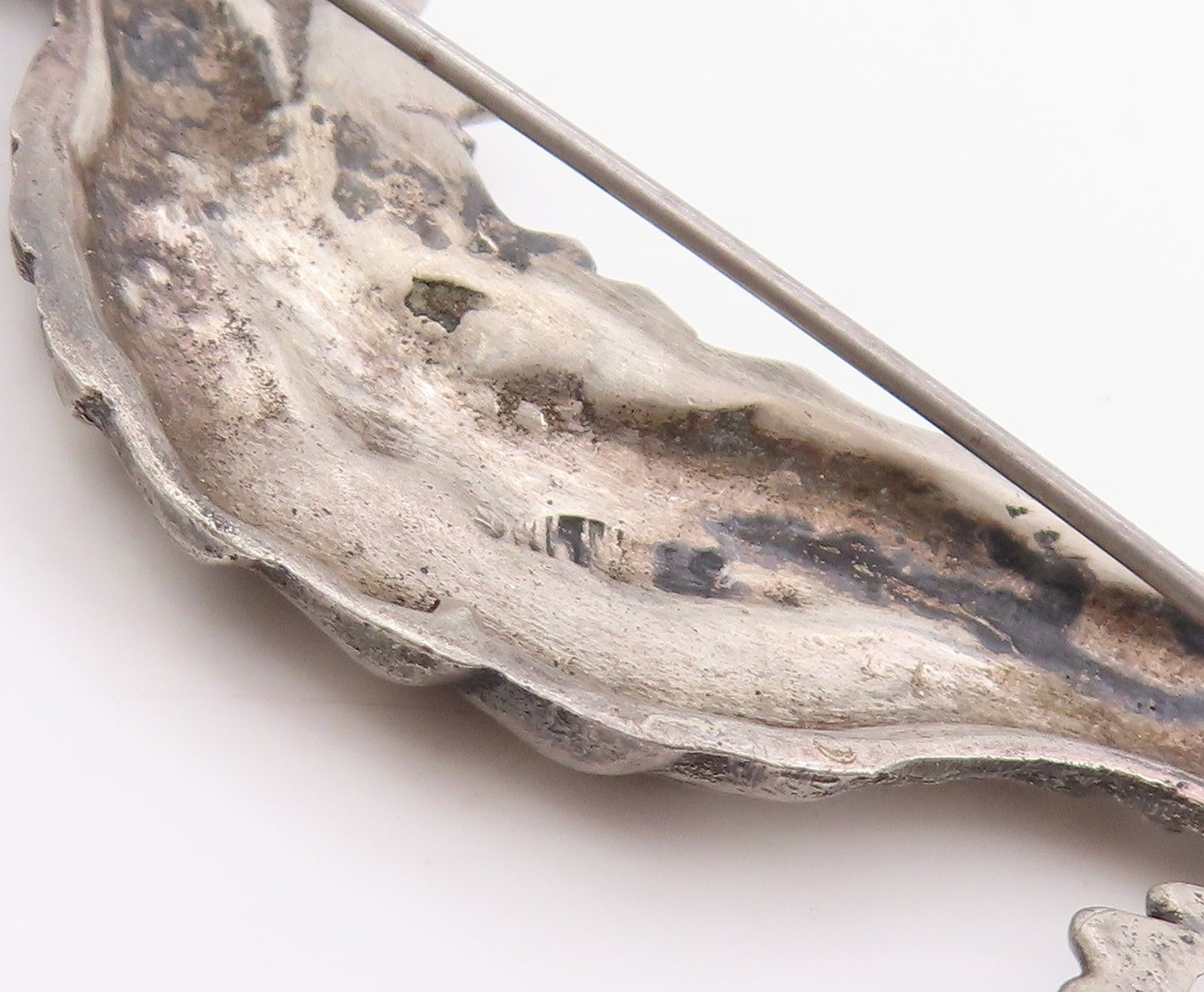 925 Sterling Silver Vintage Brooch Pin Classic Carved Figural Seahorse  BP12474