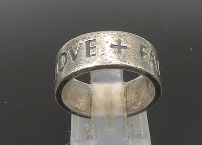 JAMES AVERY 925 Silver  Vintage Faith Hope & Love Band Ring Sz 6  RG23106