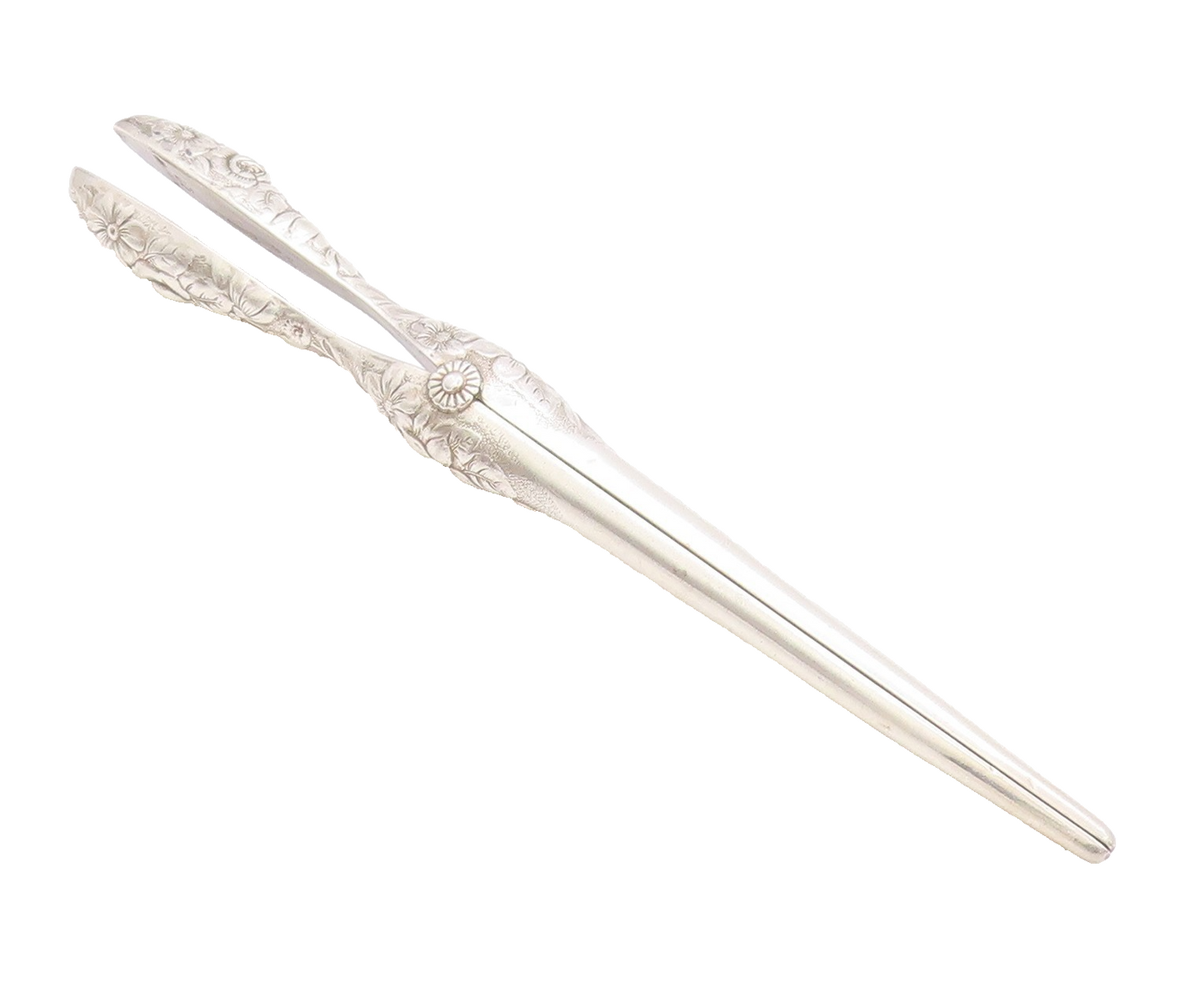 925 Sterling Silver Vintage Glove Stretcher Designer Large Floral Carved  TR3907