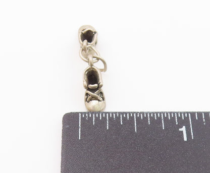 925 Sterling Silver  Vintage Pair Of Shoes Charm Pendant  PT21581