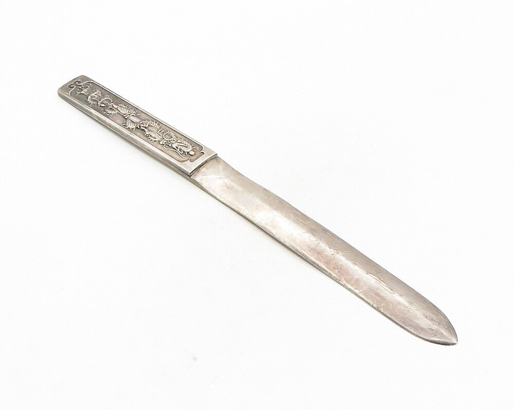 DESIGNER 925 Sterling Silver  Vintage Dark Tone Dragon Mail Opener  TR1636