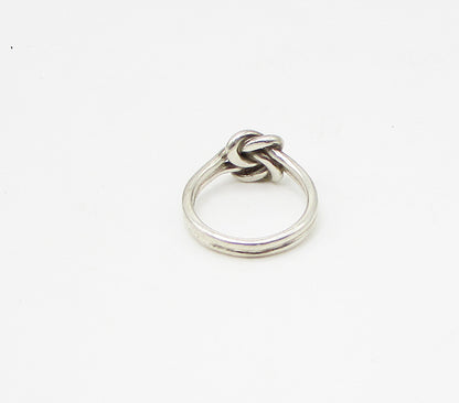 R.E.P. 925 Sterling Silver  Vintage Knotted Cable Band Ring Sz 8  RG3372