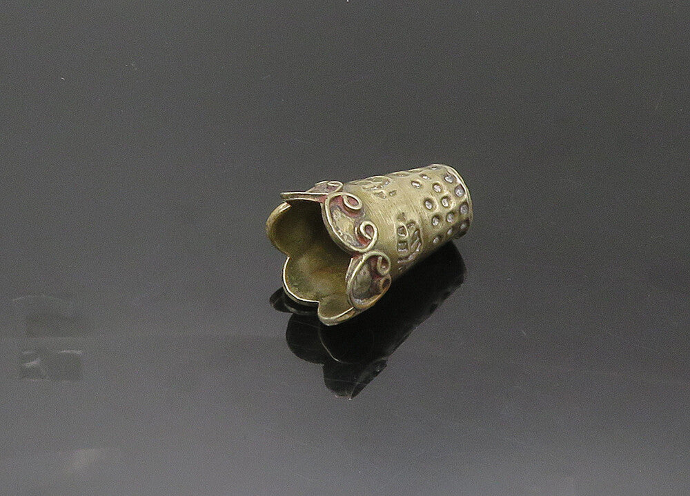 925 Sterling Silver  Vintage Pretzel Swirl Sewing Thumb Thimble  TR3000