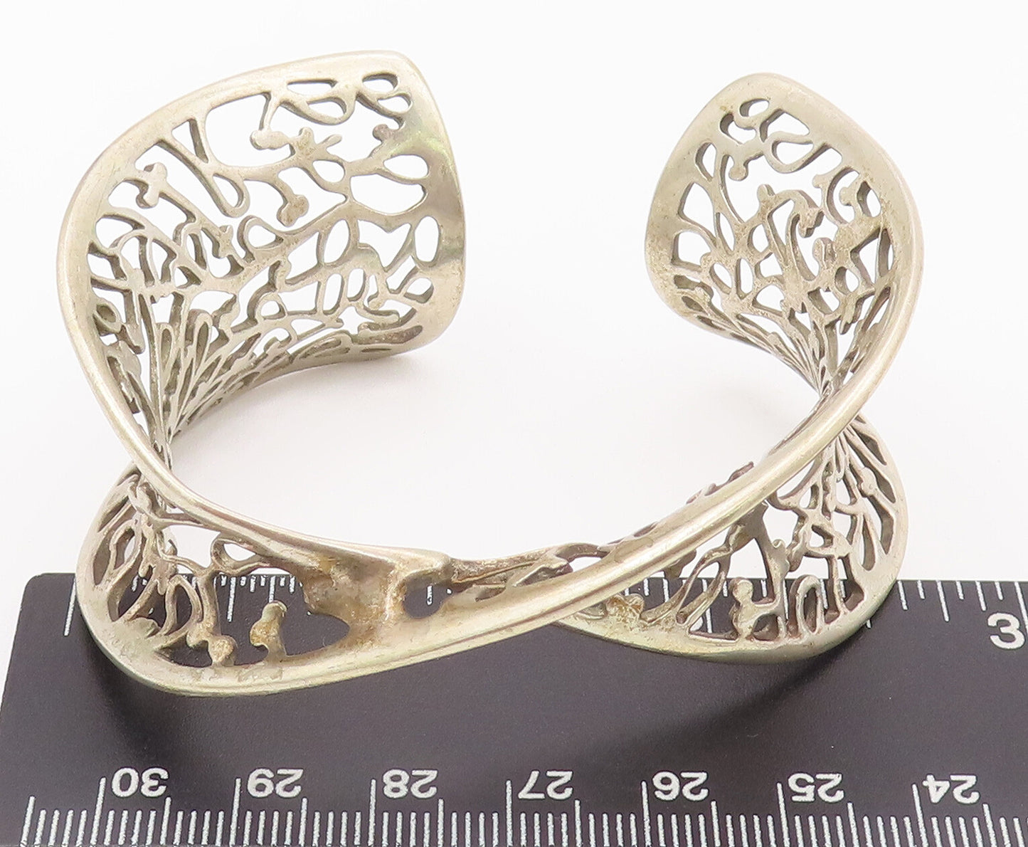 925 Sterling Silver Vintage Bracelet KIT HEATH Designer Twisted Cuff  BT10383