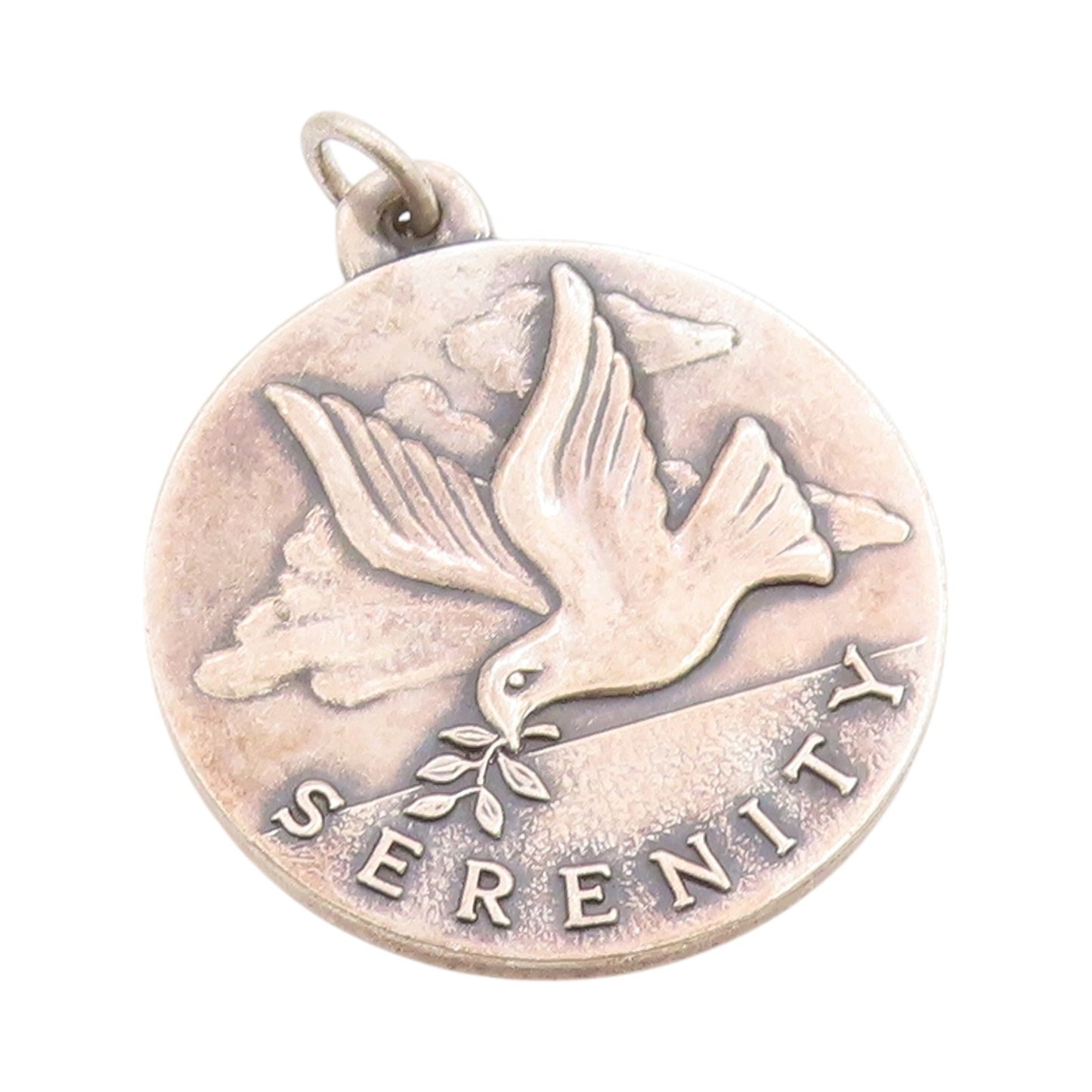 925 Sterling Silver Vintage Pendant JAMES AVERY Pigeon Of Peace Coin  PT24550
