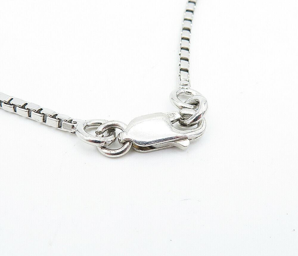 925 Sterling Silver  Pink Cubic Zirconia Infinity Link Chain Necklace  NE1140
