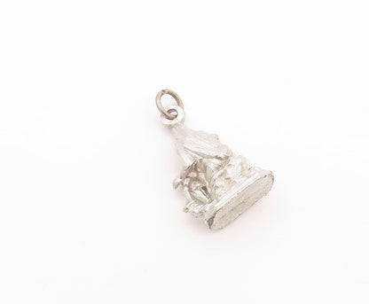 925 Sterling Silver Vintage Pendant Religious Mother Mary & Jesus Charm  PT24113