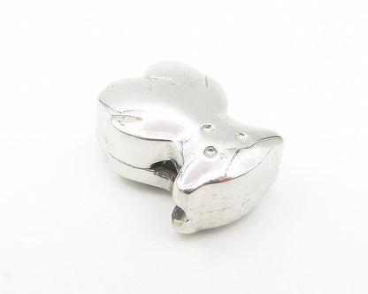 925 Sterling Silver  Shiny Petite Teddy Bear Motif Slide Pendant  PT9280