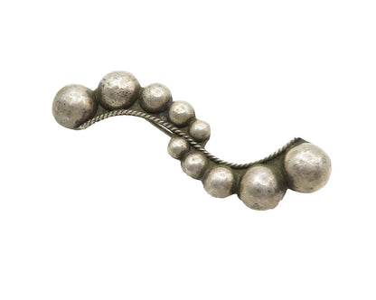 MEXICO 925 Silver  Vintage Graduated Dome Design Dark Tone Brooch Pin  BP4873