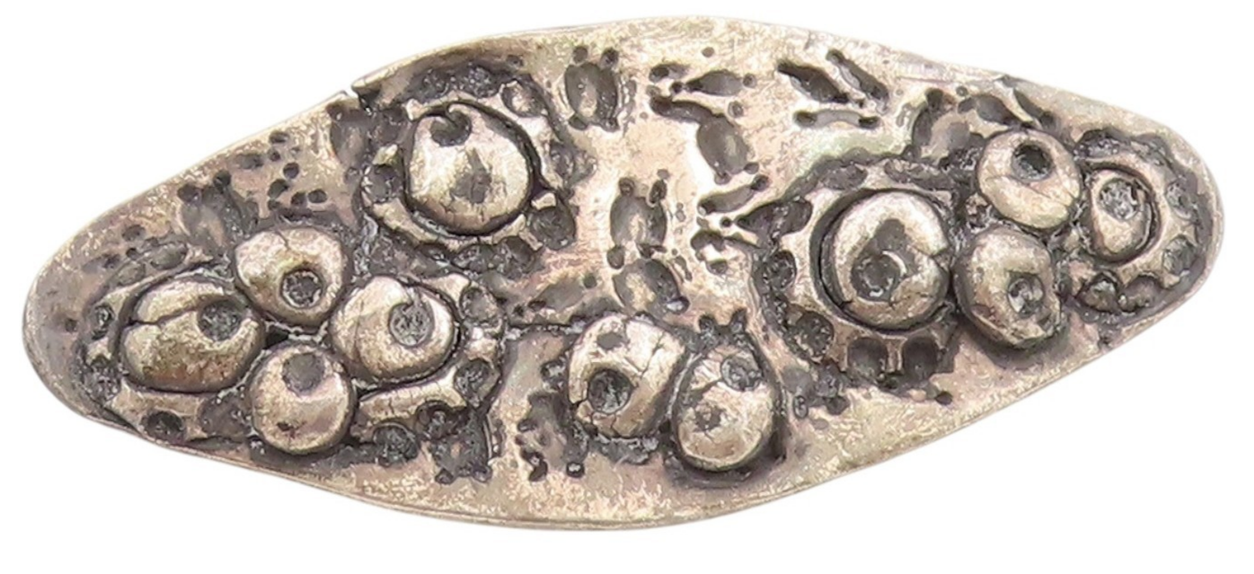 925 Sterling Silver Vintage Brooch Pin Antique Brutalist Abstract Design BP12314