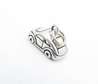925 Sterling Silver  Vintage Petite Shiny Buggy Car Motif Drop Pendant  PT4257