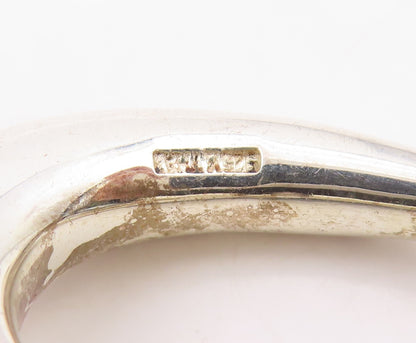 925 Silver  Vintage Hammered & Polished Twisted Love Heart Pendant  PT21442