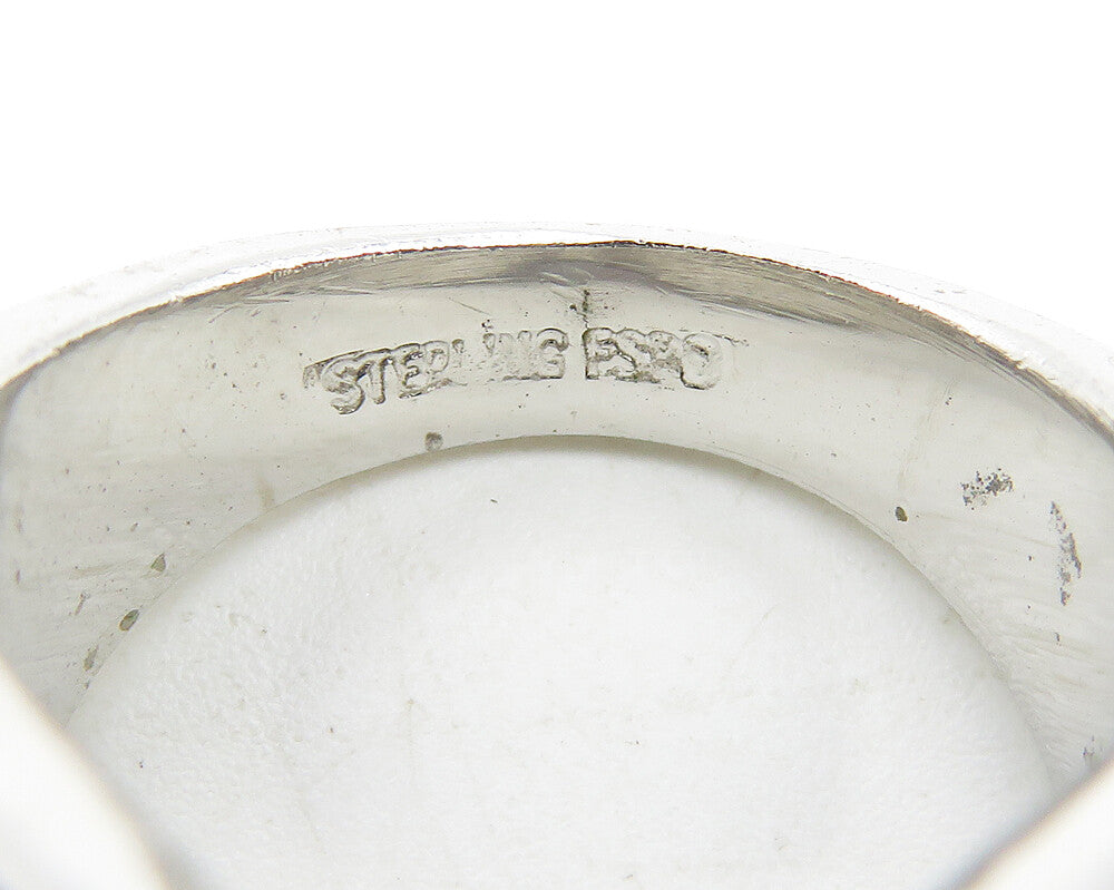 ESPO 925 Sterling Silver  Shiny Smooth Pointed Dome Band Ring Sz 5  RG11677