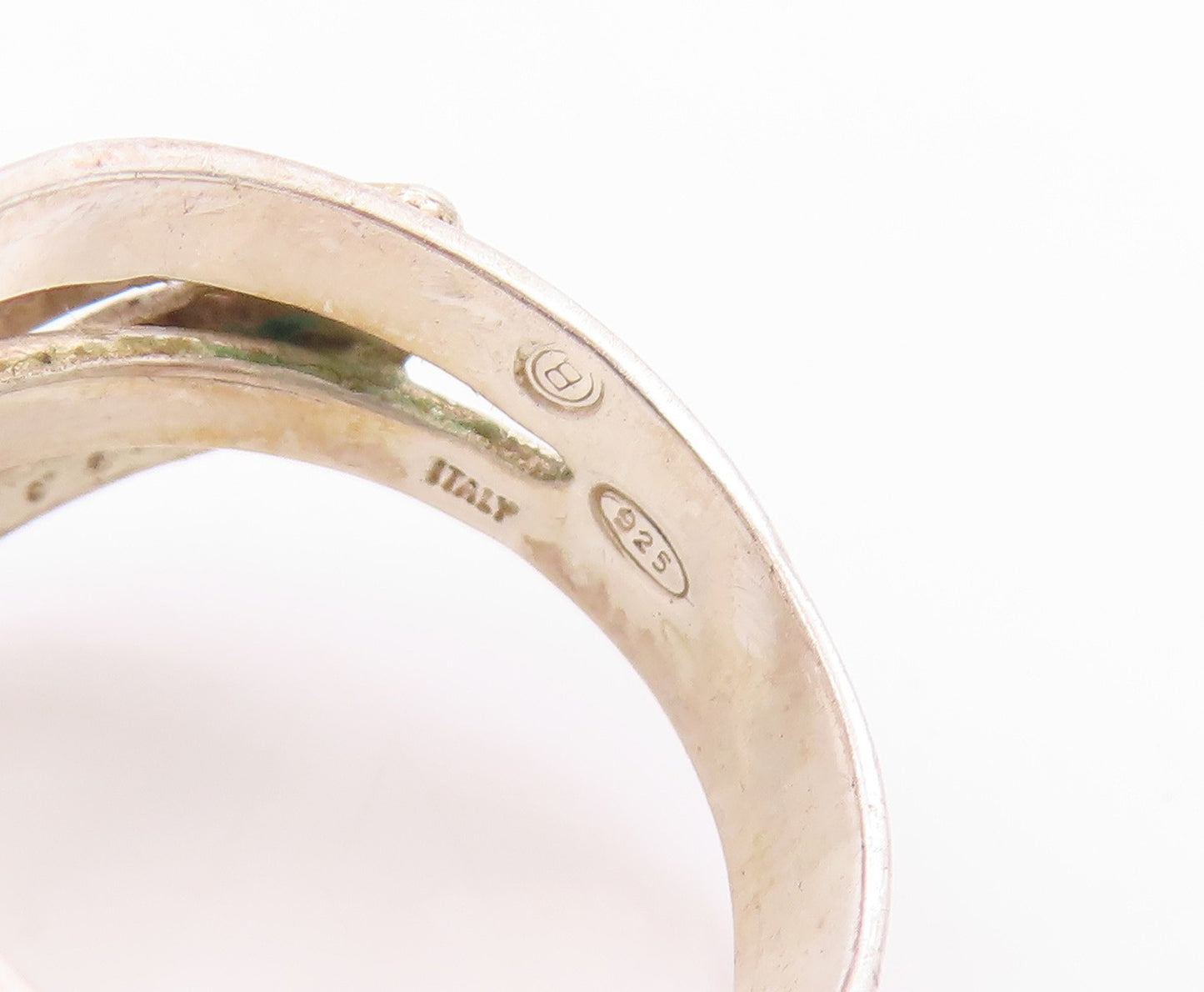 925 Sterling Silver Vintage Ring Classic Etched Swirly Spiral Band Sz 7 RG36003