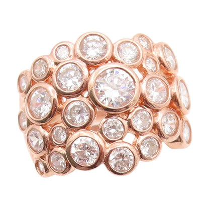 925 Sterling Silver Vintage Ring Gold Plated Bezel Set CZ Cluster  Sz 7  RG34728