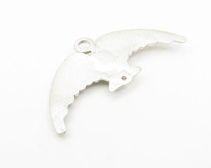 925 Sterling Silver  Vintage Shiny Flying Eagle Motif Drop Pendant  PT8248