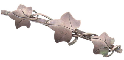 925 Sterling Silver Vintage Brooch LEONORE DOSKOW Connected Ivy Leaves  BP11622