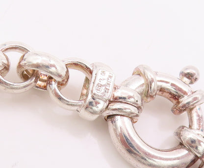 925 Sterling Silver Vintage Bracelet Multi Gemstone Storyteller Charms  BT11757