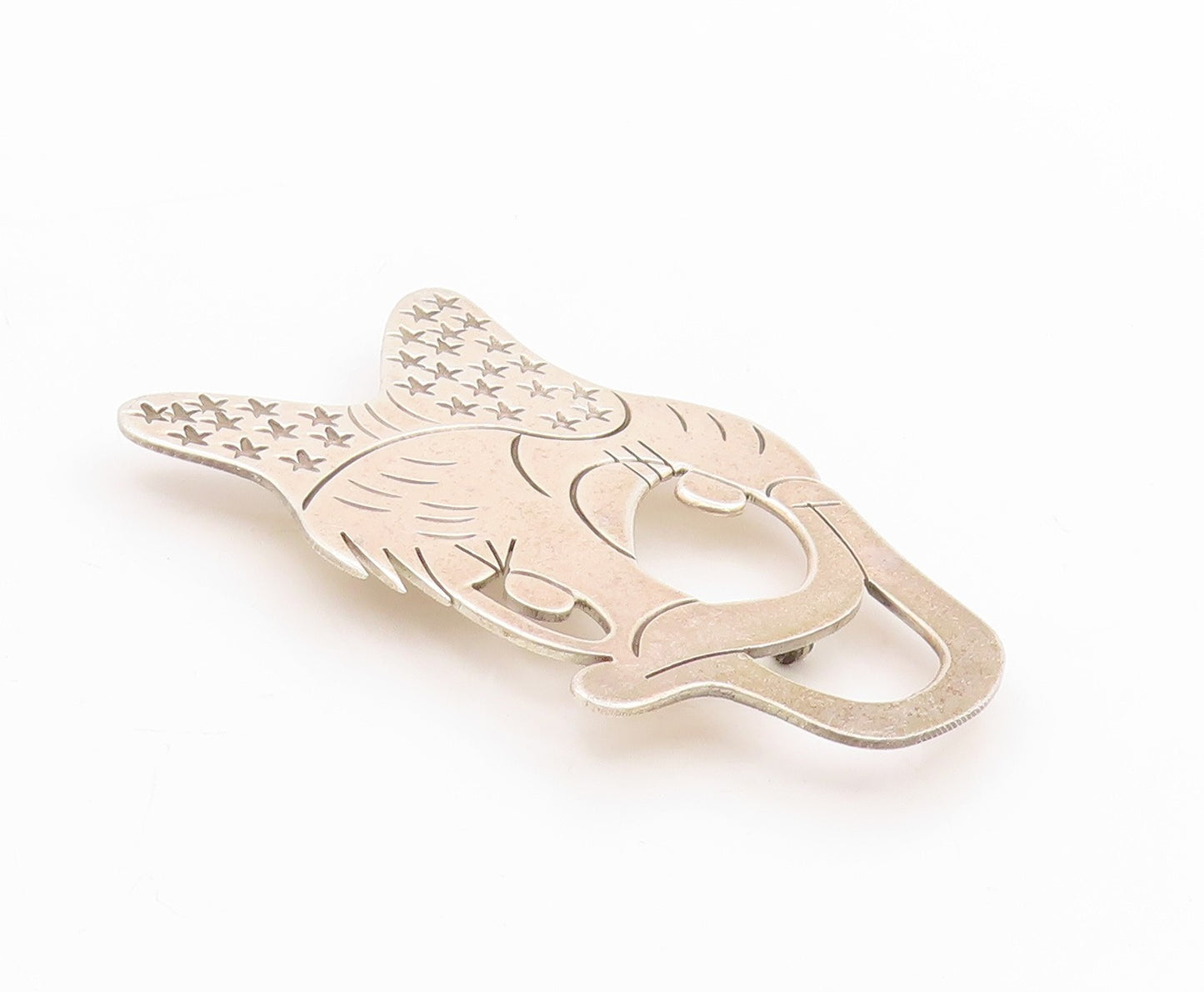 925 Sterling Silver Vintage Brooch MEXICO Walt Disney Daffy Duck Cutout  BP11766