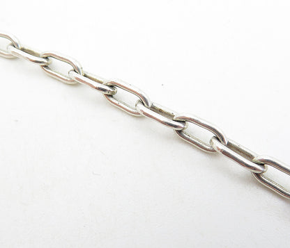 925 Sterling Silver  Vintage Young Heart Stamped Quote Chain Necklace  NE1522