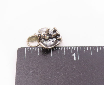 DISNEY 925 Sterling Silver  Vintage Dumbo Elephant Cartoon Pendant  PT19000