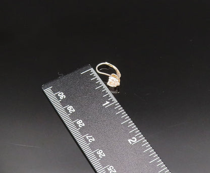 925 Silver  Vintage Dainty Cubic Zirconia Love Heart Drop Earrings  EG11920