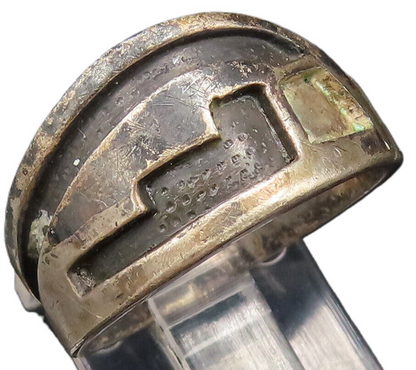SOUTHWESTERN 925 Silver Vintage Carved Wavy Detail Band Ring Sz 8 RG26070