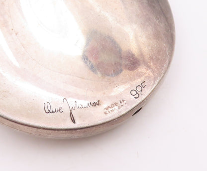 OWE JOHANSSON FINLAND 925 Silver  Vintage Modernist Round Pendant  PT19349