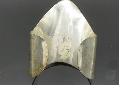 CELIA SEBIRI 925 Silver  Vintage Carved Stone Pointed Cuff Bracelet  BT8182