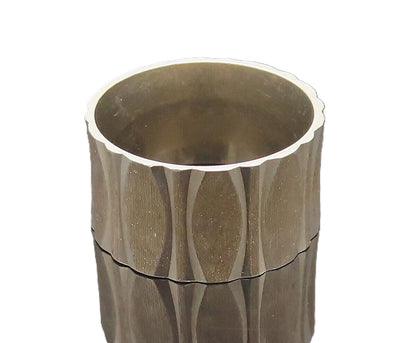 925 Silver  Vintage Linear Textured & Polished Pattern Ring Sz 9.5  RG26422