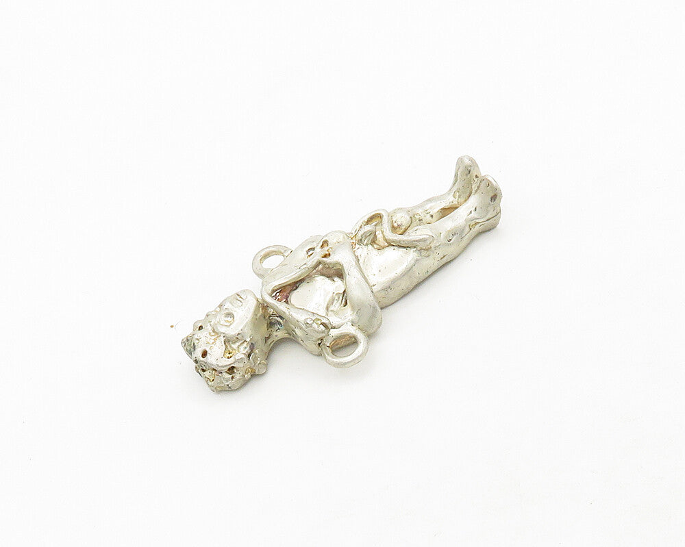 925 Sterling Silver  Vintage Sculpted Adam Biblical Figure Pendant  PT15544