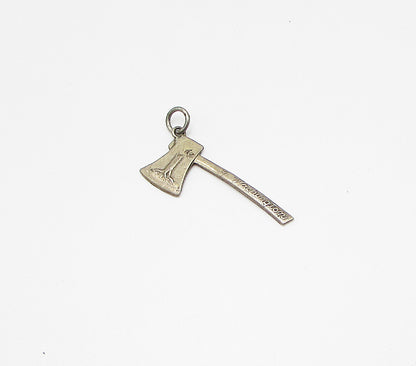 925 Sterling Silver  Vintage Washington Hammer Drop Pendant  PT2374