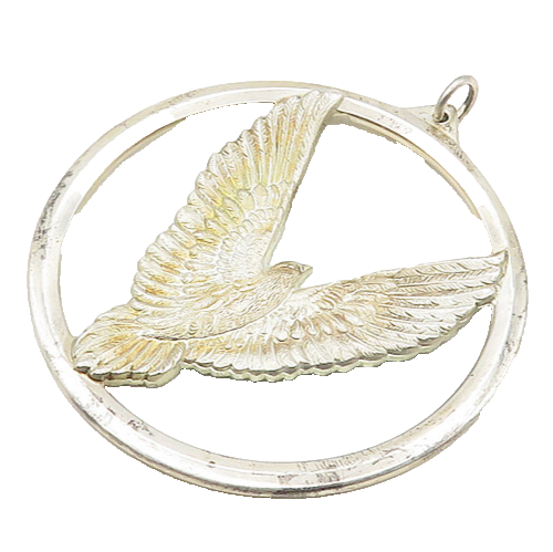 WALLACE 925 Sterling Silver  Vintage Peace On Earth Dove 1975 Pendant  PT14398
