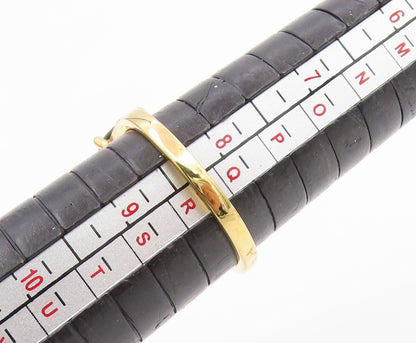 925 Sterling Silver Vintage Ring Gold Plated Smoky Quartz Band  Sz 8.5  RG35991