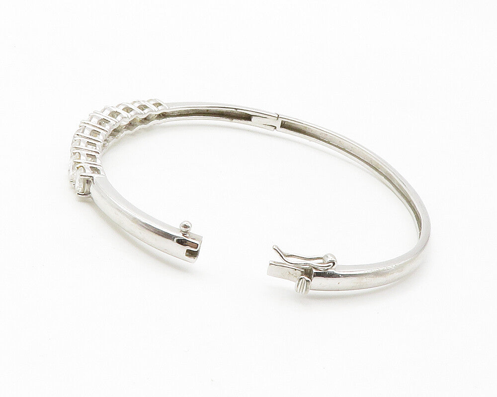 ROSS SIMON 925 Sterling Silver  Shiny Cubic Zirconia Bangle Bracelet  BT5467