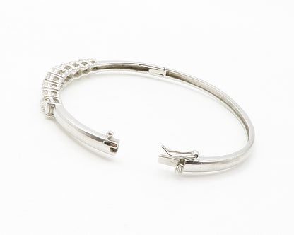ROSS SIMON 925 Sterling Silver  Shiny Cubic Zirconia Bangle Bracelet  BT5467