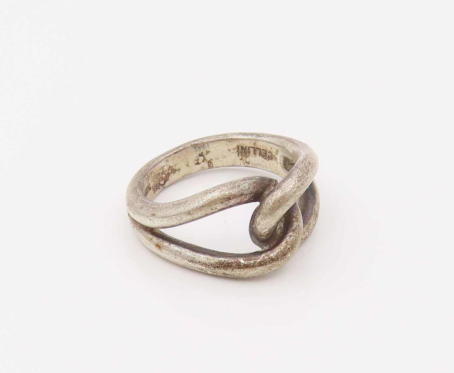 CELLINI 925 Sterling Silver  Vintage Love Infinity Knot Ring Sz 6.25  RG26649