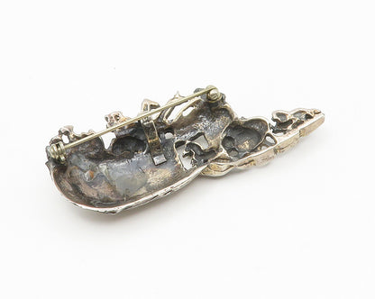 MEXICO 925 Sterling Silver  Vintage Noah's Arc Animals Brooch Pin  BP5334
