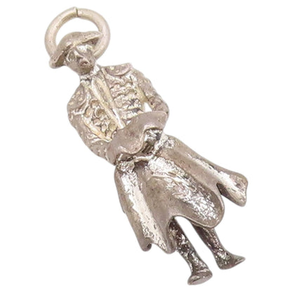 925 Sterling Silver Vintage Pendant Spanish Matador Bullfighter Figure  PT26458