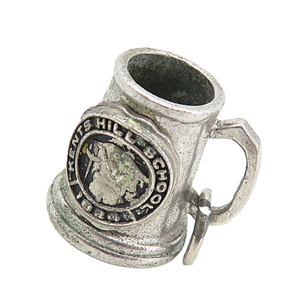 925 Sterling Silver Vintage Antique Kents Hill School Mug Cup Pendant PT6270