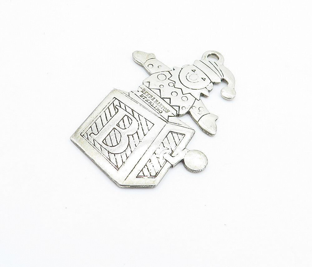 REED & BARTON 925 Sterling Silver Vintage Jack In The Box Pendant PT4204