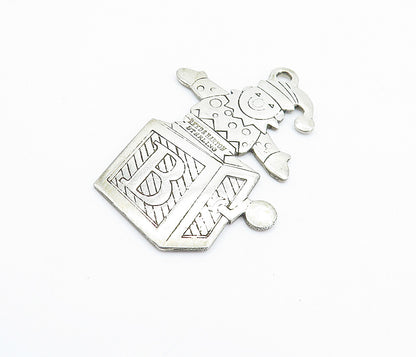 REED & BARTON 925 Sterling Silver Vintage Jack In The Box Pendant PT4204
