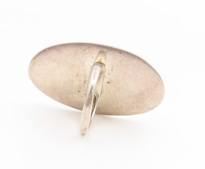 925 Sterling Silver Vintage Ring Minimalist Elongated Oval Band  Sz 6  RG35157