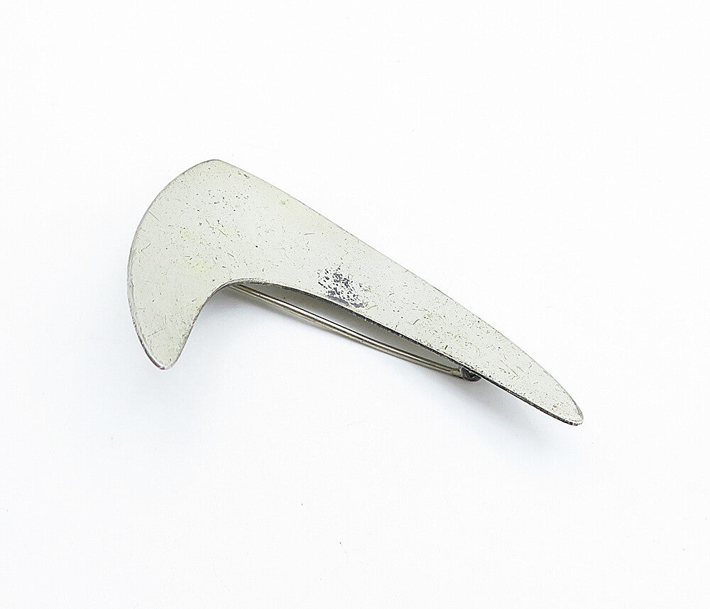 DANECRAFT 925 Sterling Silver  Vintage Smooth Modernist Brooch Pin  BP2465