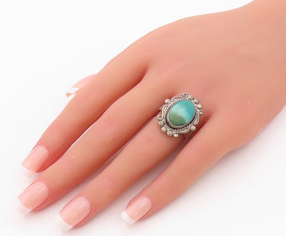 925 Sterling Silver Vintage Ring SOUTHWESTERN Designer Gemstone SZ 6 RG32047