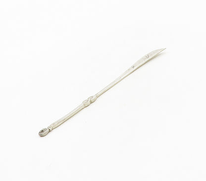 925 Sterling Silver  Vintage Etched Detail Petite Sword Motif Pendant  PT12842