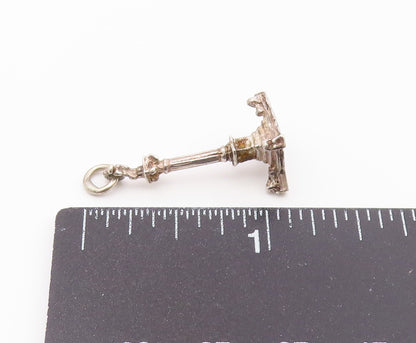 925 Sterling Silver  Vintage Monument Structure Petite Pendant  PT16725