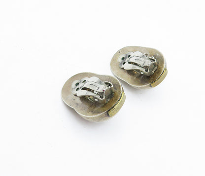 MEXICO 925 Sterling Silver  Vintage Baseball Cap Non Pierce Earrings  EG2804
