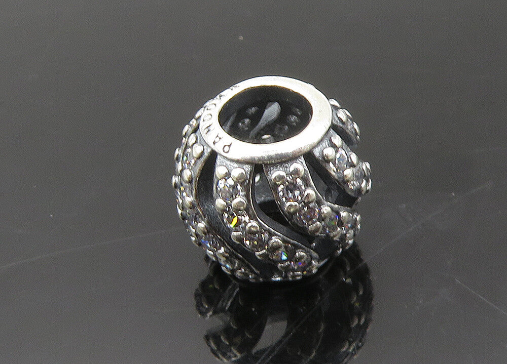 PANDORA 925 Sterling Silver  Vintage Cubic Zirconia Slide Pendant  PT16487